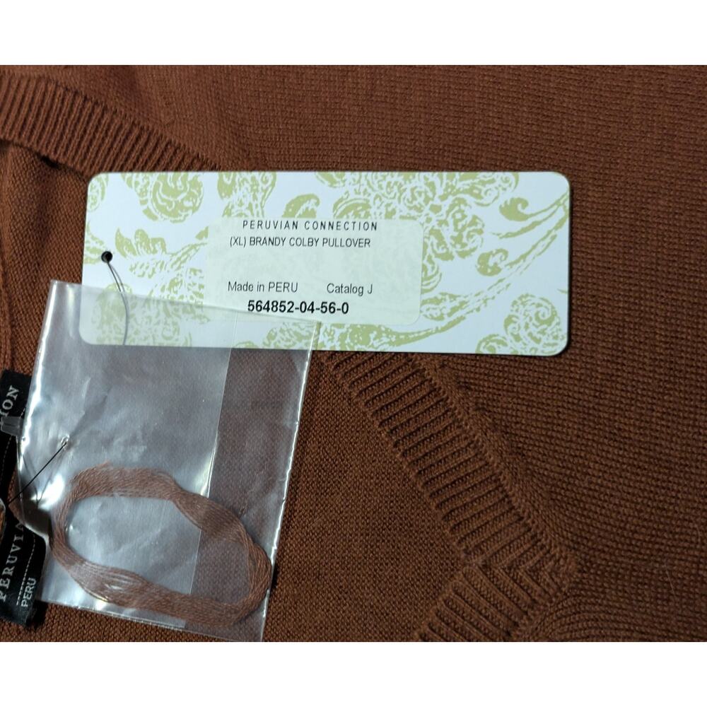 Peruvian Connection Wembley V-Neck Cotton Pullover Sweater - Picture 10 of 10